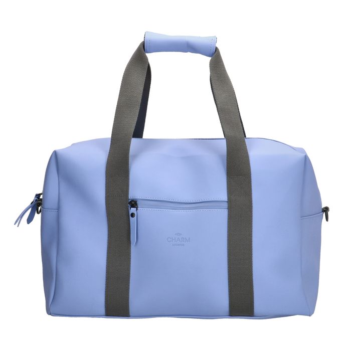 Modrá vodeodolná cestovná víkendová taška \